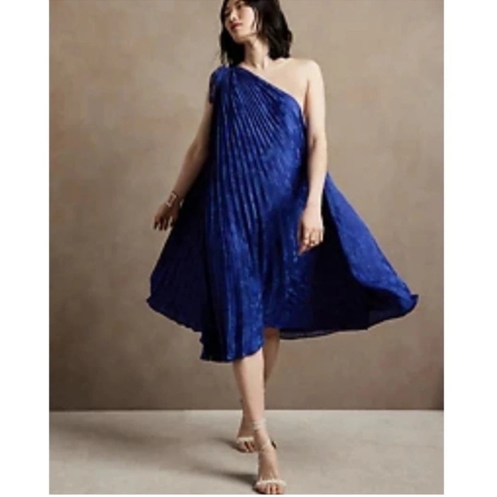 Banana Republic One-Shoulder Blue Dress